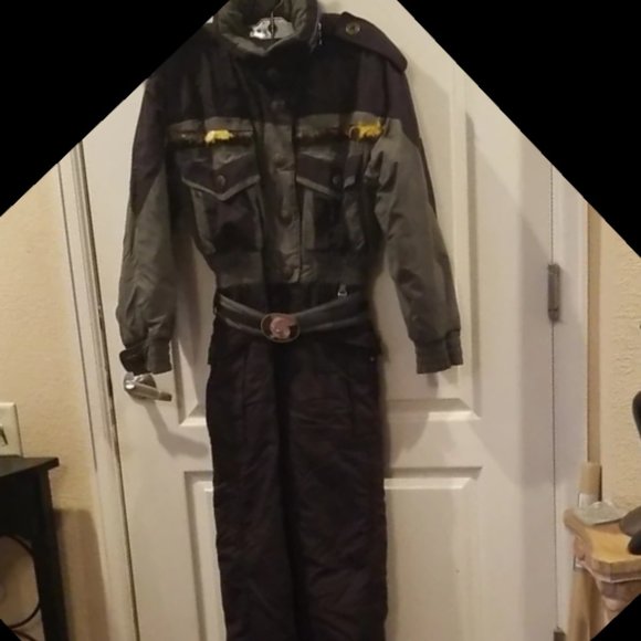 Bogner Jackets & Blazers - Rare Vintage Bogner Insulated Snow Ski Suit Removable Feathered Trim